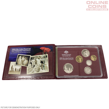 2005 Royal Australian Mint Six Coin PROOF Year Set - 60th Anniversary of the End of World War II