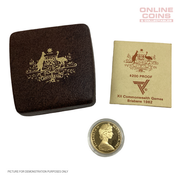 1982 Royal Australian Mint $200 Gold PROOF Coin - Brisbane XII Commonwealth Games