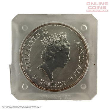 Perth Mint 1990 1oz Uncirculated Sliver Kookaburra Coin in Capsule