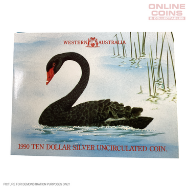 Royal Australian Mint 1990 Western Australia Uncirculated $10 Silver Coin