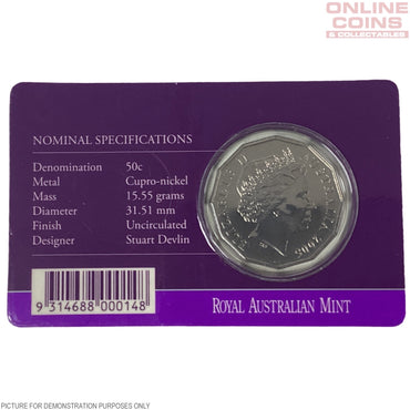 2006 50c CuNi Uncirculated Carded Coin - Royal Collection - Her Majesty Queen Elizabeth II 80th Birthday