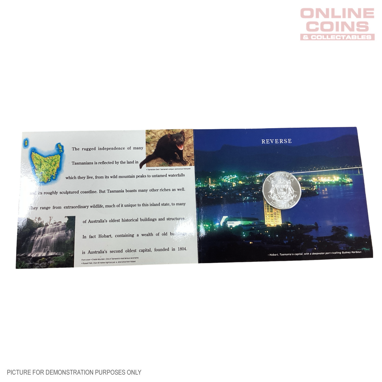 Royal Australian Mint 1991 Tasmania Uncirculated $10 Silver Coin