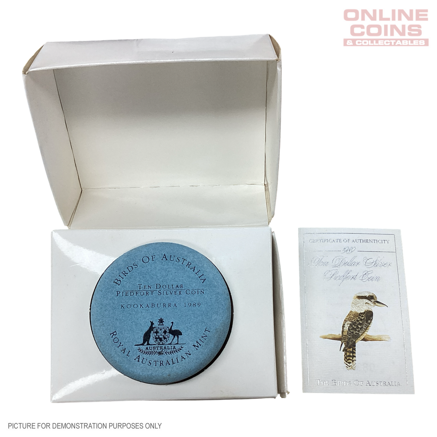 Royal Australian Mint 1989 Ten Dollar Silver Piedfort Coin In Damaged Box