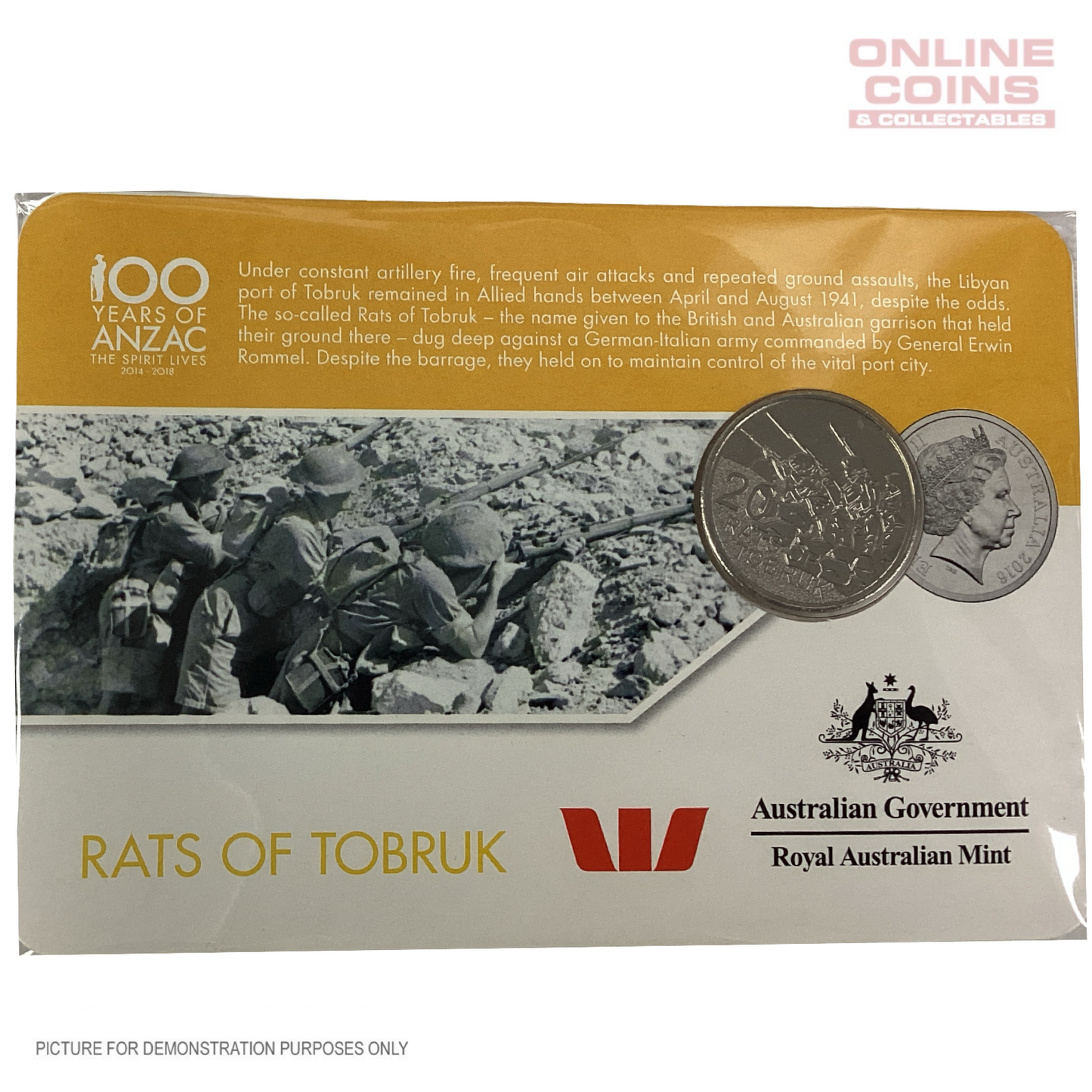 2016 - Royal Australian Mint - 100 Years of ANZAC - Rats of Tobruk