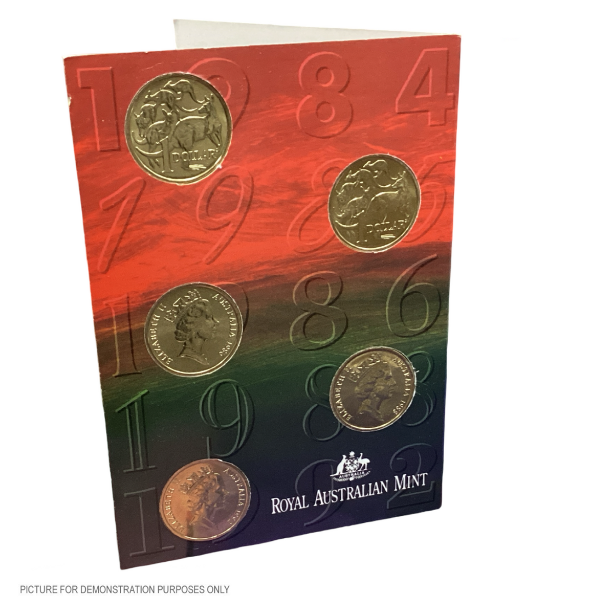 1984-1992 Royal Australian Mint - UNC $1 Five Coin Set
