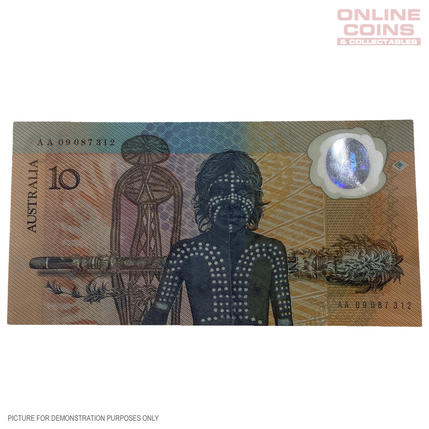 1988 Bicentenary Polymer $10 Note in Folder (No envelope)