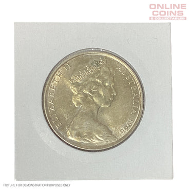 1966 Round 50c Coin - Lamination Peel Error