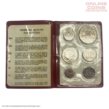 1975 Uncirculated Coin Year Set in Red Folder