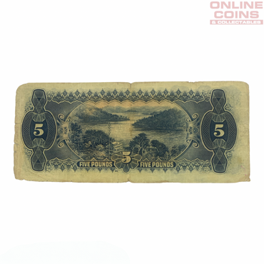 1927 Riddle Heathershaw Five Pound Note - Good Grade