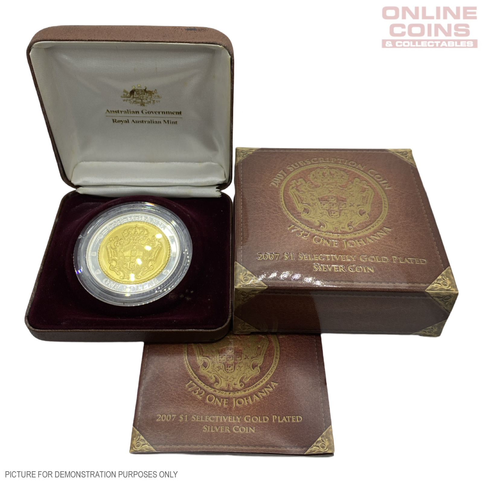 2007 Subscription Coin $1 Selectively Gold Plated Silver - 1732 One Johanna