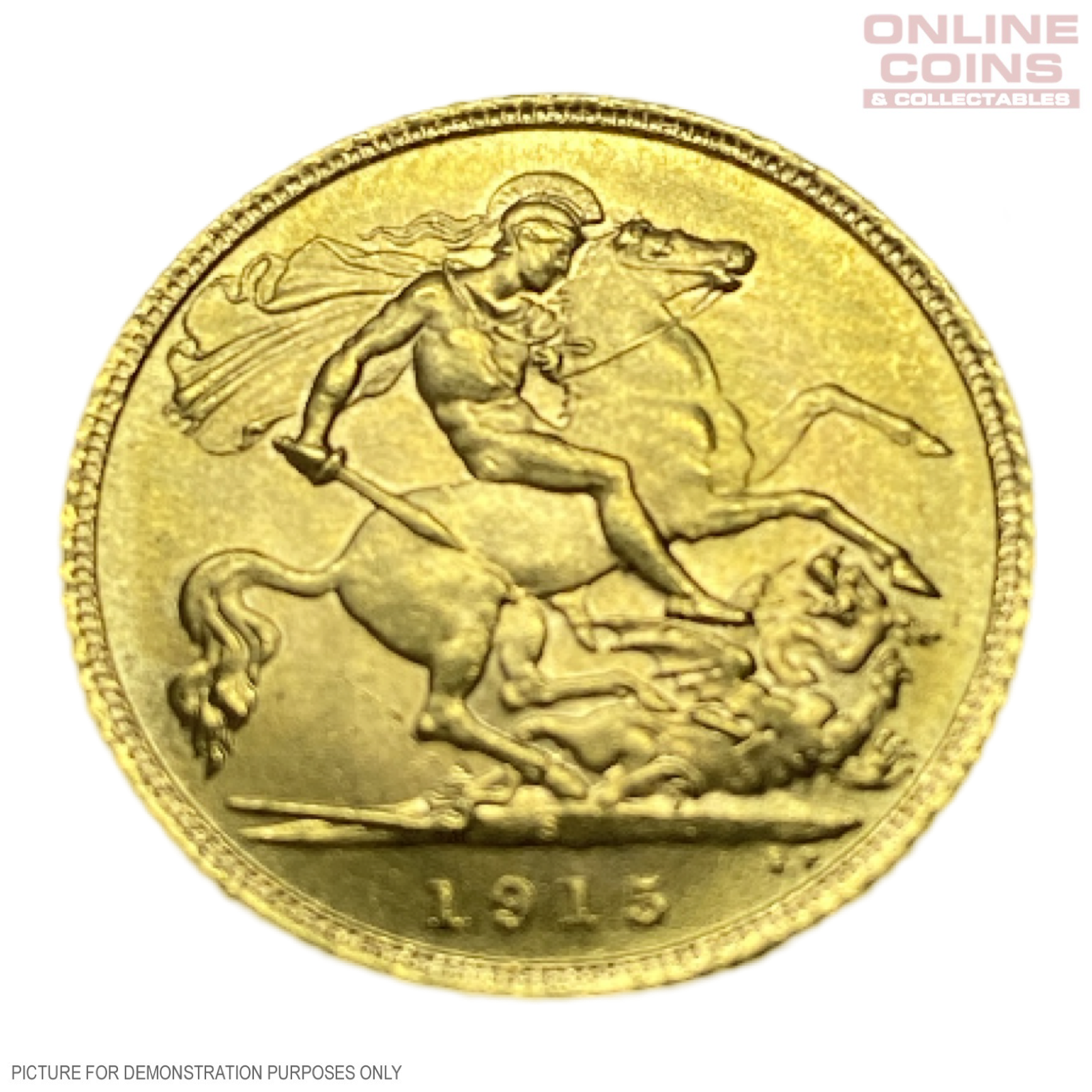 1915 Sydney Mint Half Sovereign - Almost Uncirculated