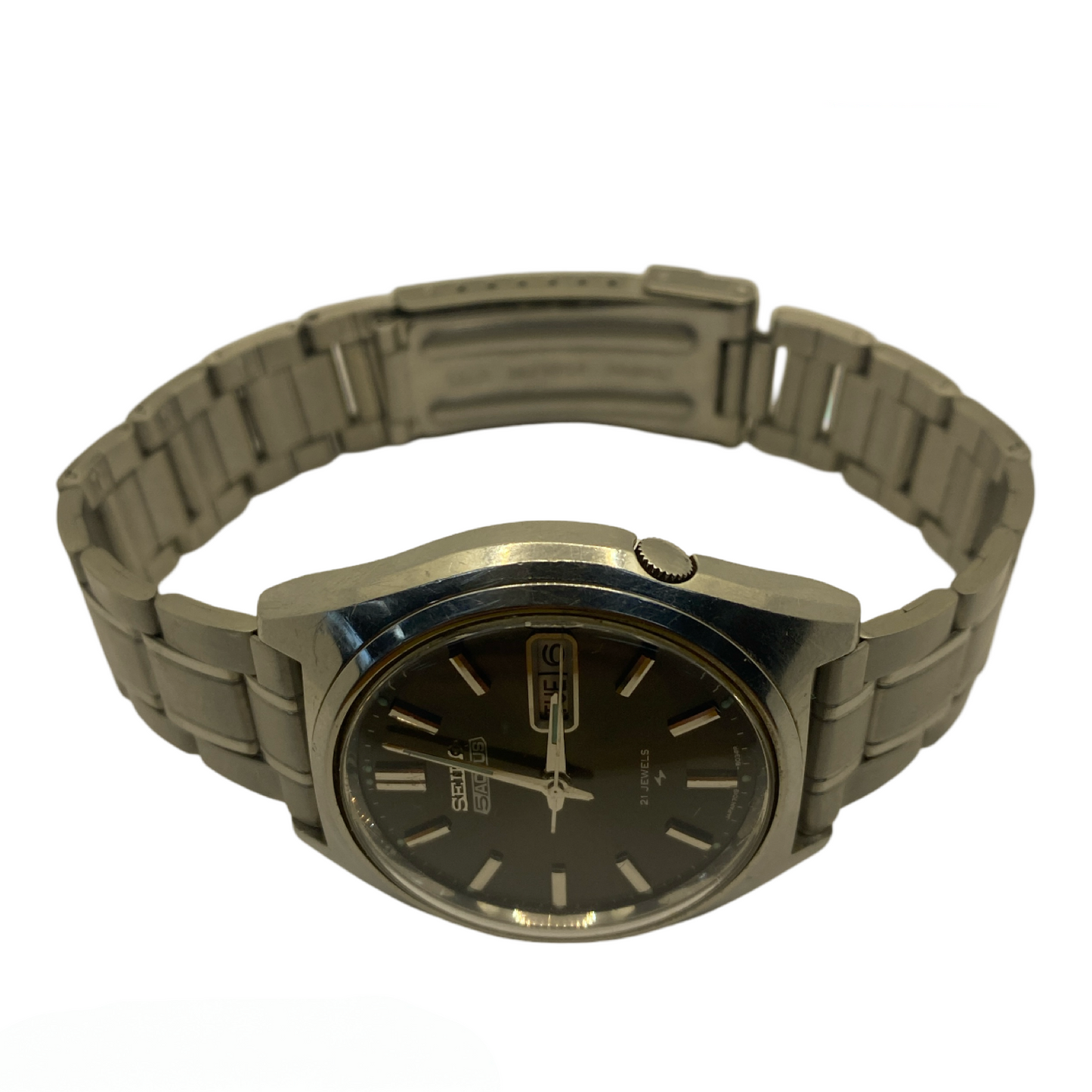 Vintage Seiko 5 Actus English / Japanese Day-Date 7019-8010 Automatic Watch