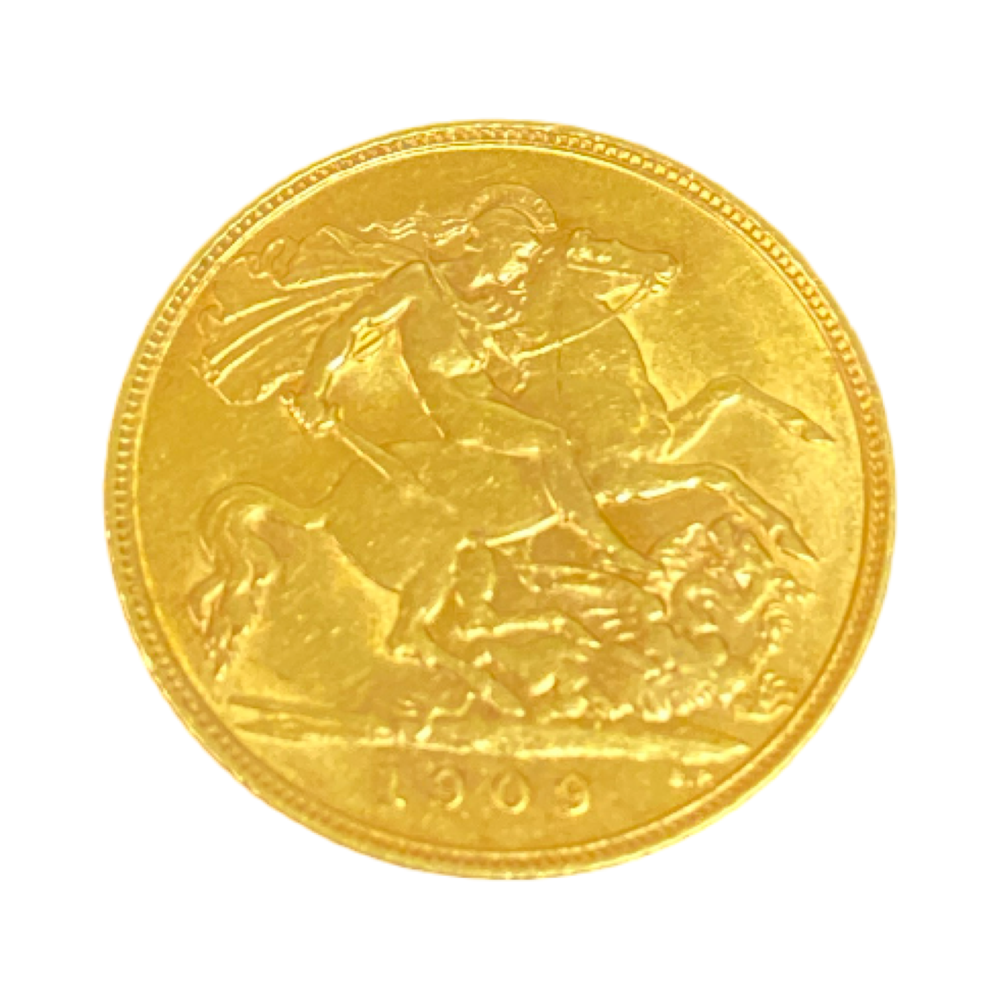 1909 Melbourne Mint King Edward VII St George Reverse Half Sovereign