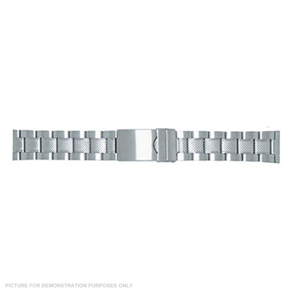 Gents 18mm Stainless Steel Sports Watch Band - Silver