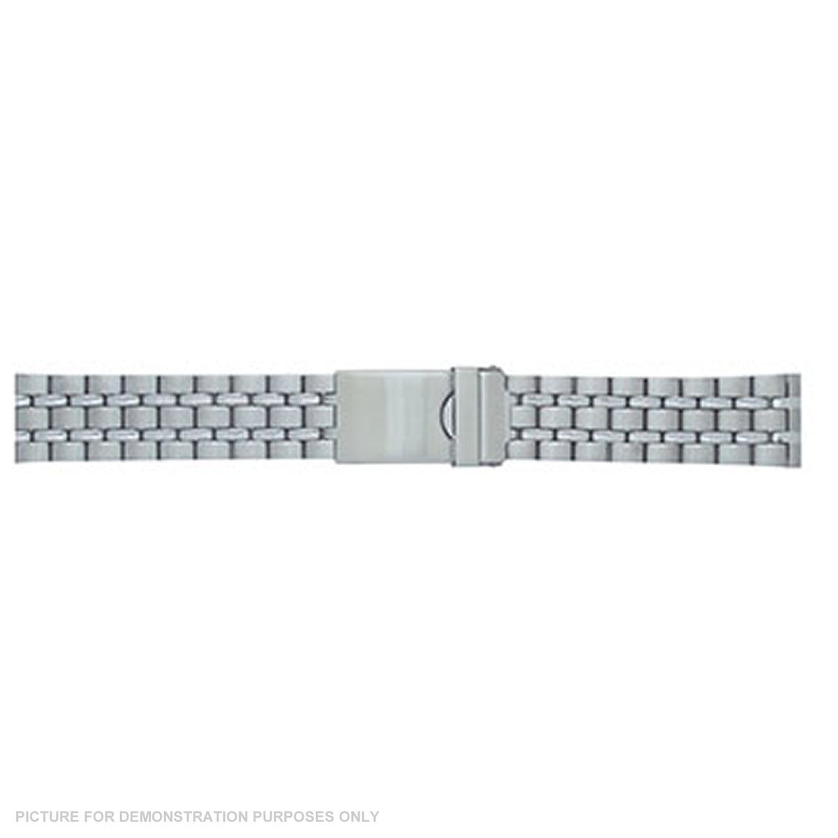 Gents 22mm Stainless Steel Watch Strap with Safety Clasp
