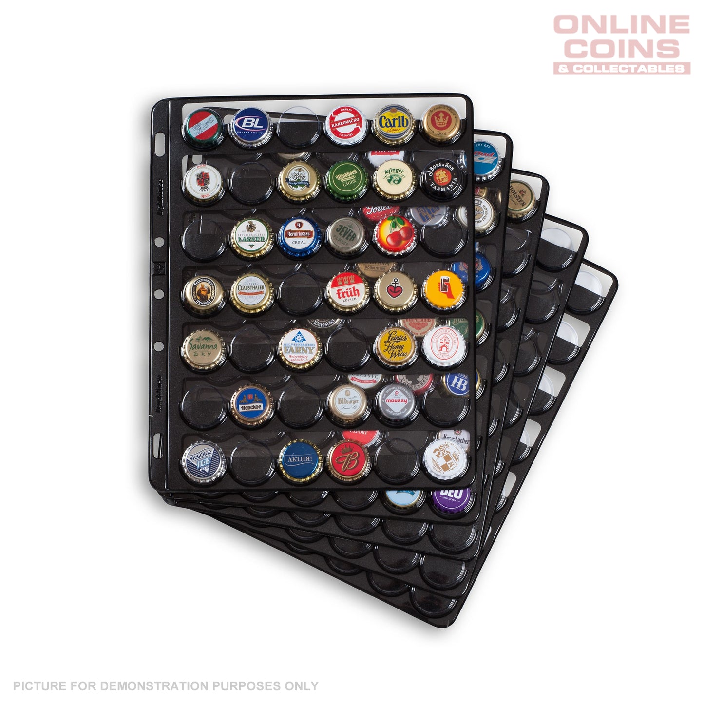 Lighthouse COMPART Sheets x 42 Champagne Capsules - BLACK Packet of 5