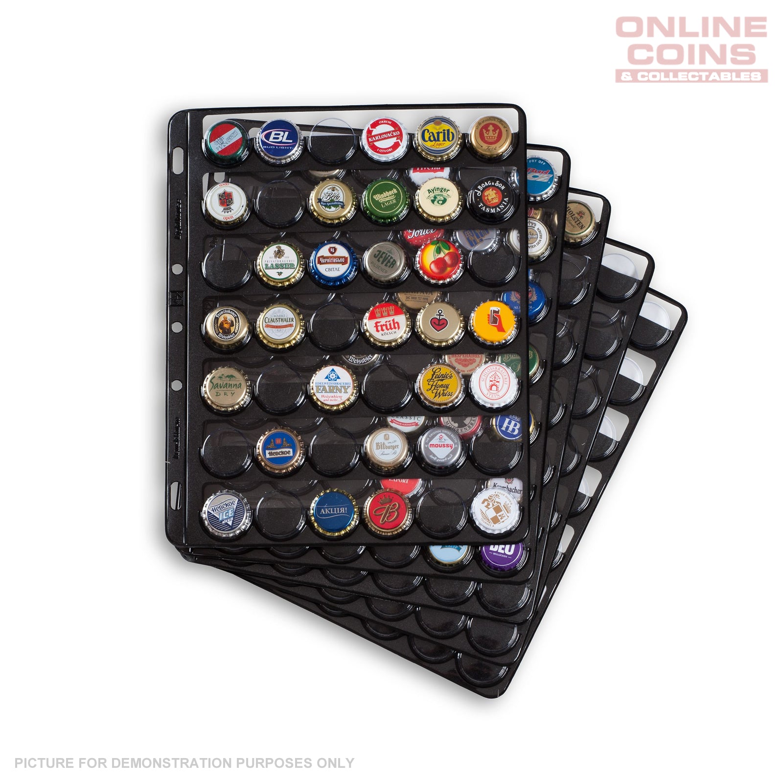 Lighthouse COMPART Sheets x 42 Champagne Capsules - BLACK Packet of 5