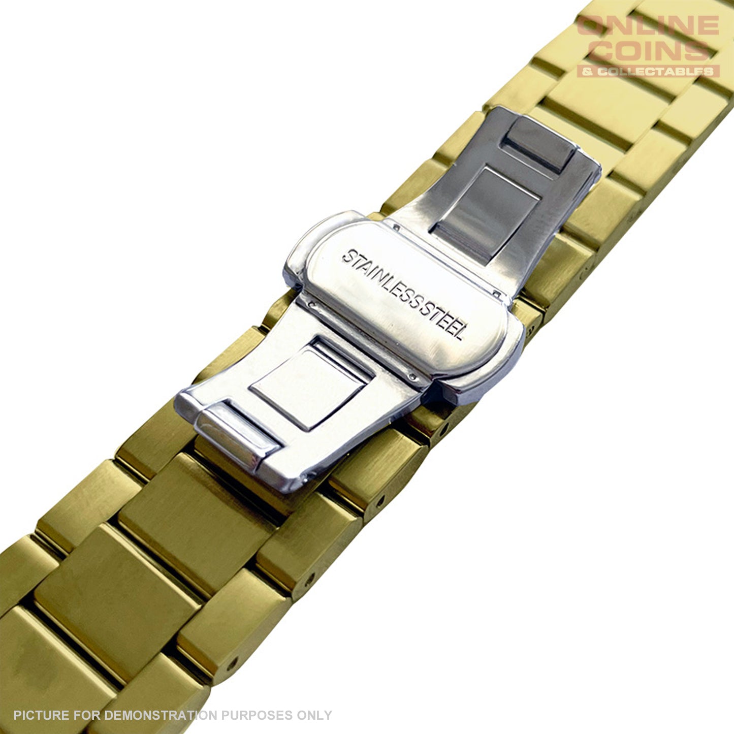 Universal 20mm Stainless Steel Watch Bracelet - Gold