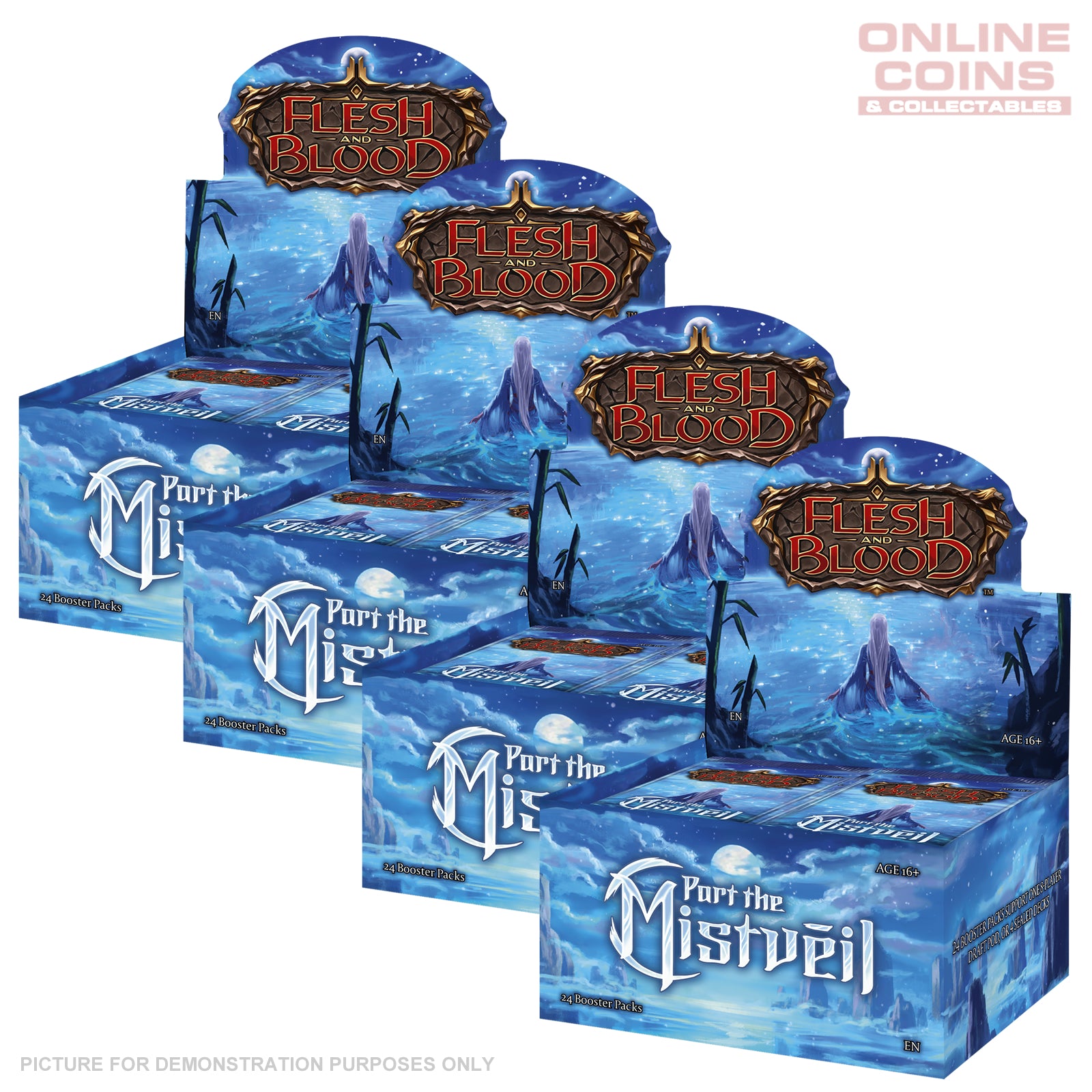 Flesh and Blood TCG - Part the Mistveil - SEALED CASE of Four Booster Online Coins and Collectables Flesh and Blood TCG - Part the Mistveil - SEALED CASE of Four Booster Online Coins and Collectables