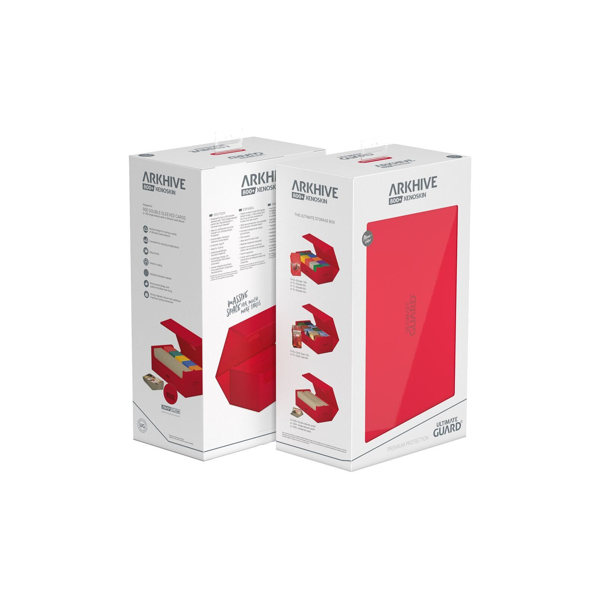 Ultimate Guard Deck Case - XenoSkin Monocolour Arkhive Flip Case 800+ RED