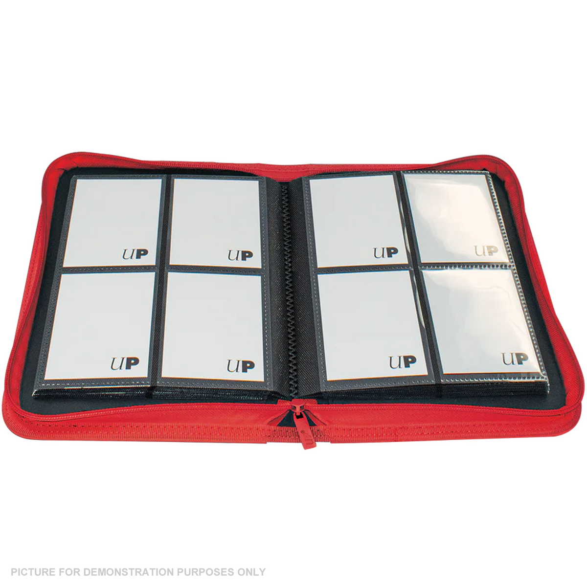 ULTRA PRO Binder - Vivid 4-Pocket Zippered Pro-Binder - RED