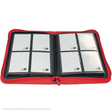 ULTRA PRO Binder - Vivid 4-Pocket Zippered Pro-Binder - RED