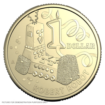 2025 Women's Weekly Birthday Cake - $1 Uncirculated Carded Coin - Robert Robot