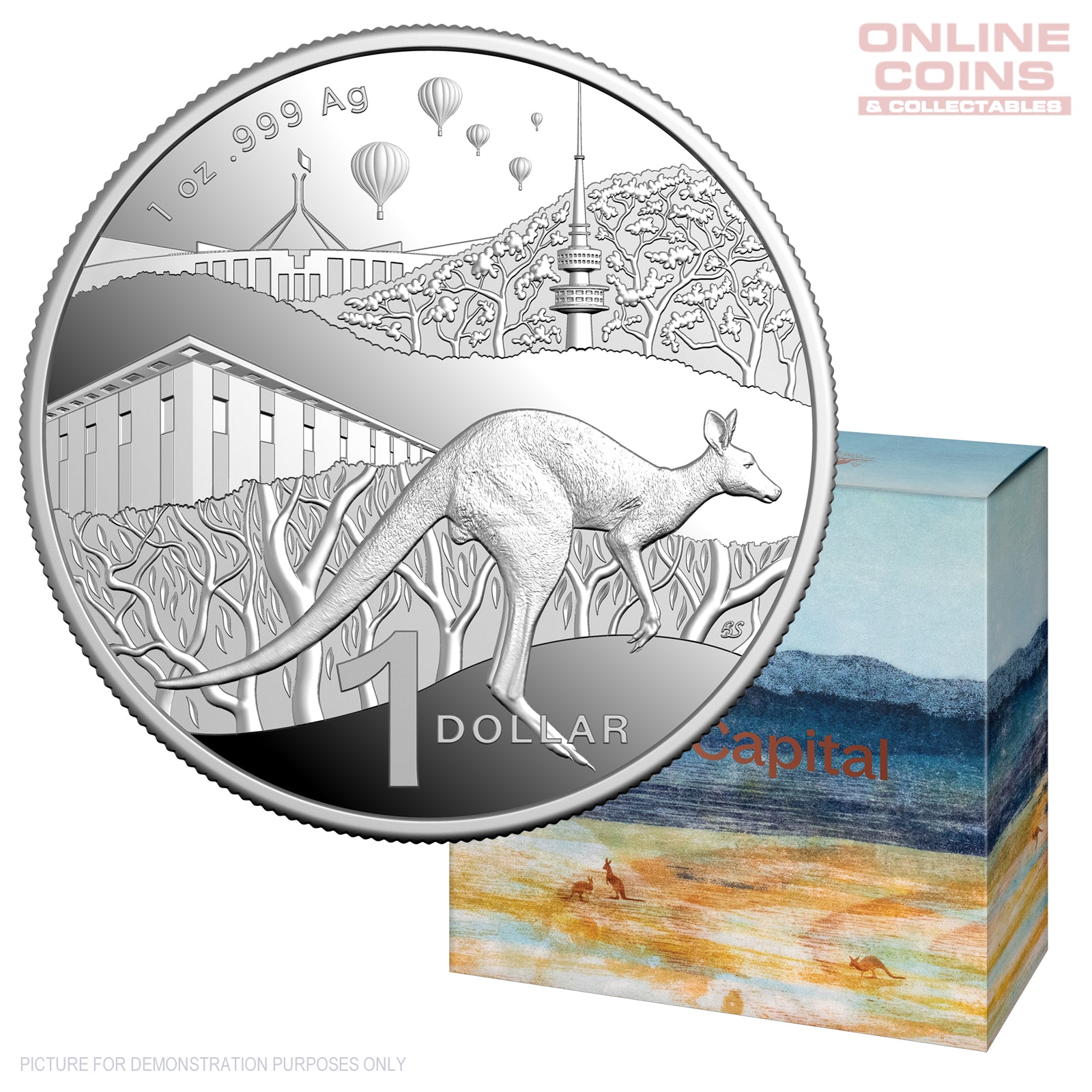 2025 RAM $1 1 oz Fine Silver Proof Coin - Kangaroo Series