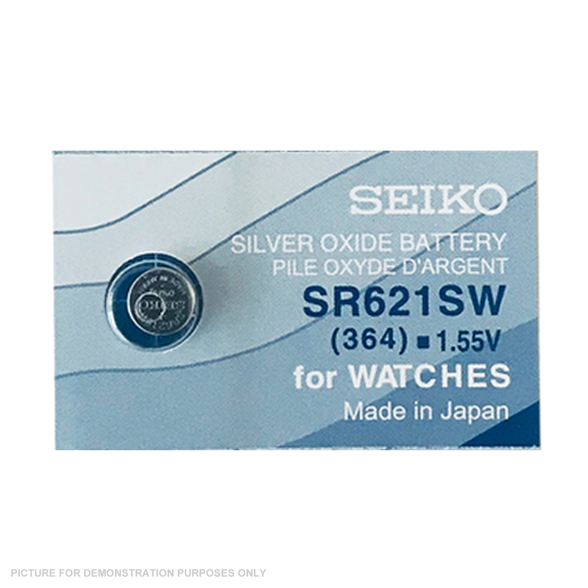 SEIKO SR621SW (364) Silver Oxide Watch Battery 1.55v (1 ONLY)