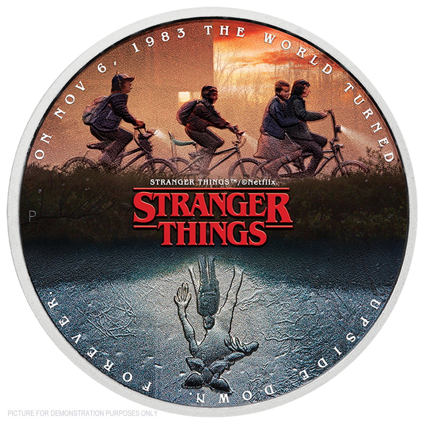 2026 Perth Mint Stranger Things - The Upside Down 1oz Silver Coloured Coin