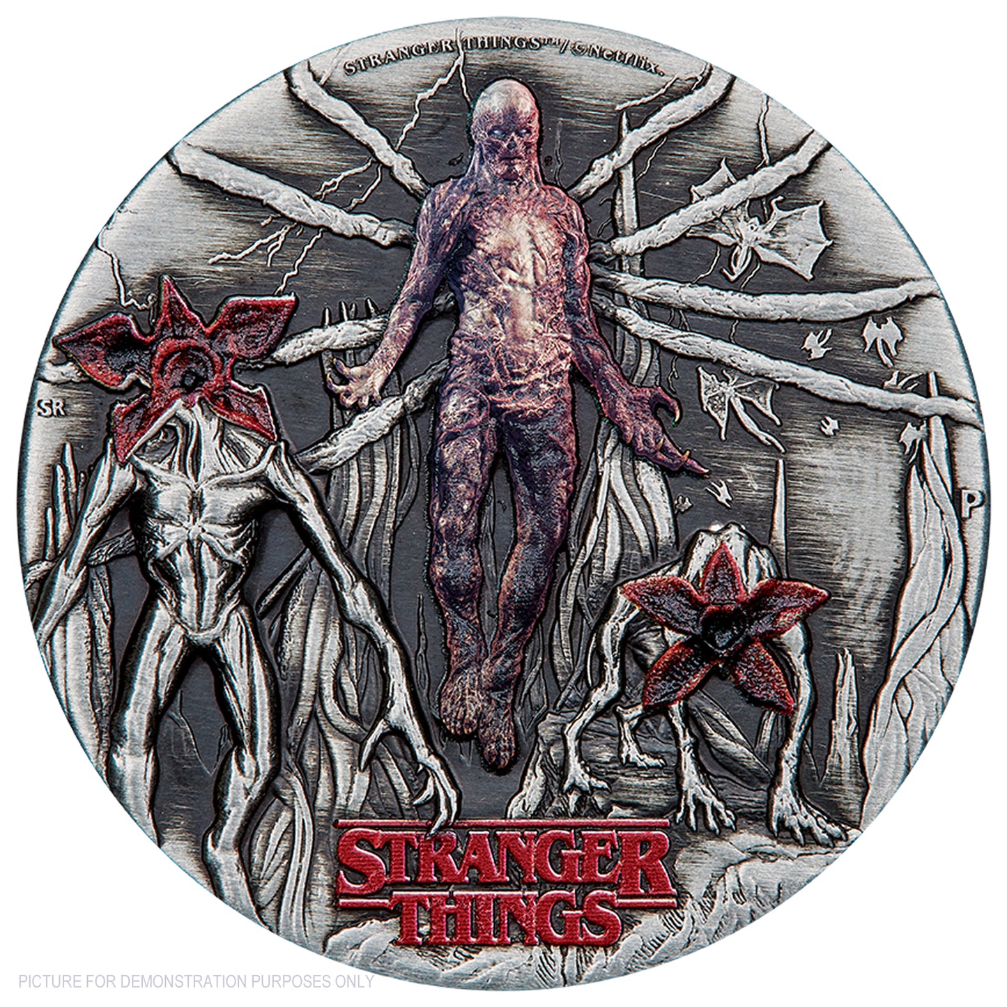 2026 Perth Mint Stranger Things - Villains 2oz Silver Antiqued Coloured Coin