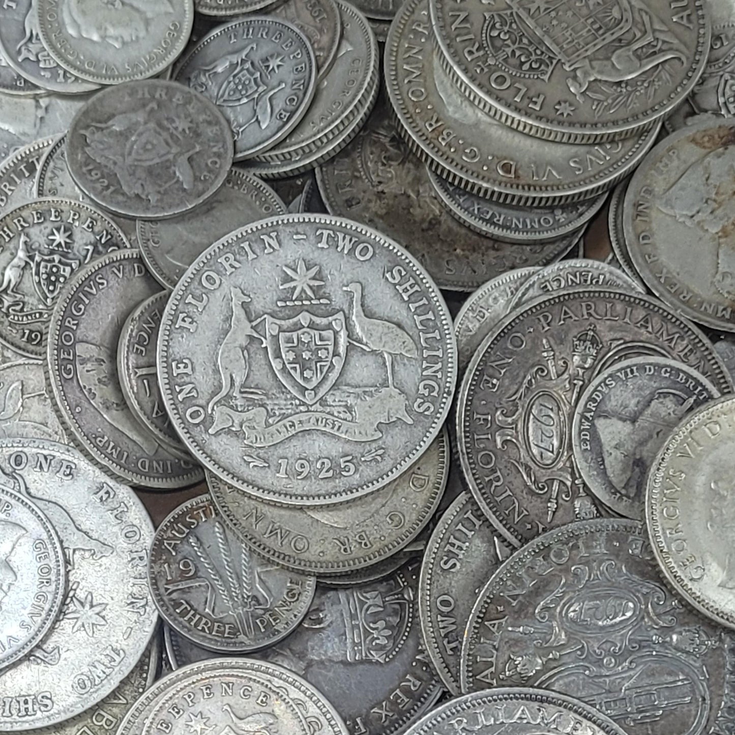 BULK PRE DECIMAL SILVER - 500g Australian 92.5% Silver Coins