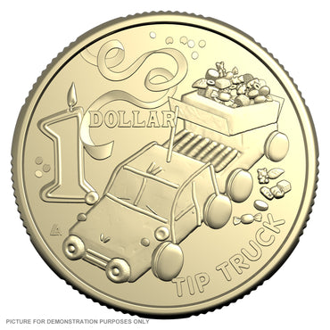 2025 Women's Weekly Birthday Cake - $1 Uncirculated Carded Coin - Tip Truck