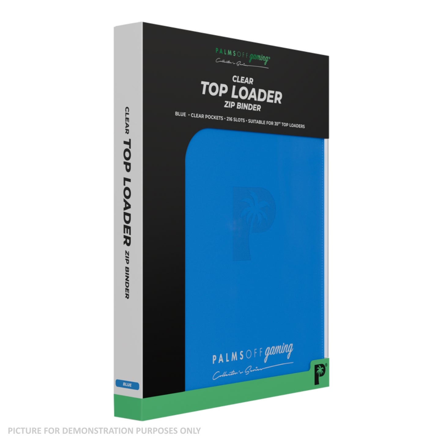 Palms Off Gaming Collector's Series Top Loader Zip Binder - 9 Pocket - Blue