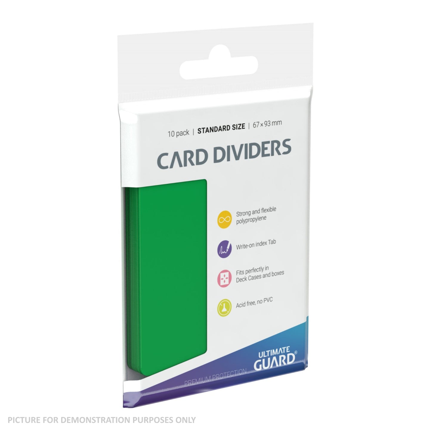 Ultimate Guard Trading Card Storage Dividers Pack of 10 - GREEN