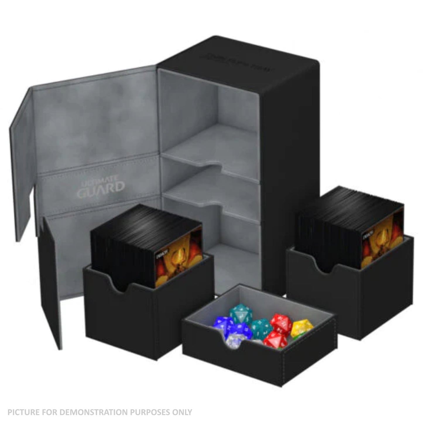 Ultimate Guard Twin Flip 'n Tray 266+ Xenoskin Deck Box - BLACK