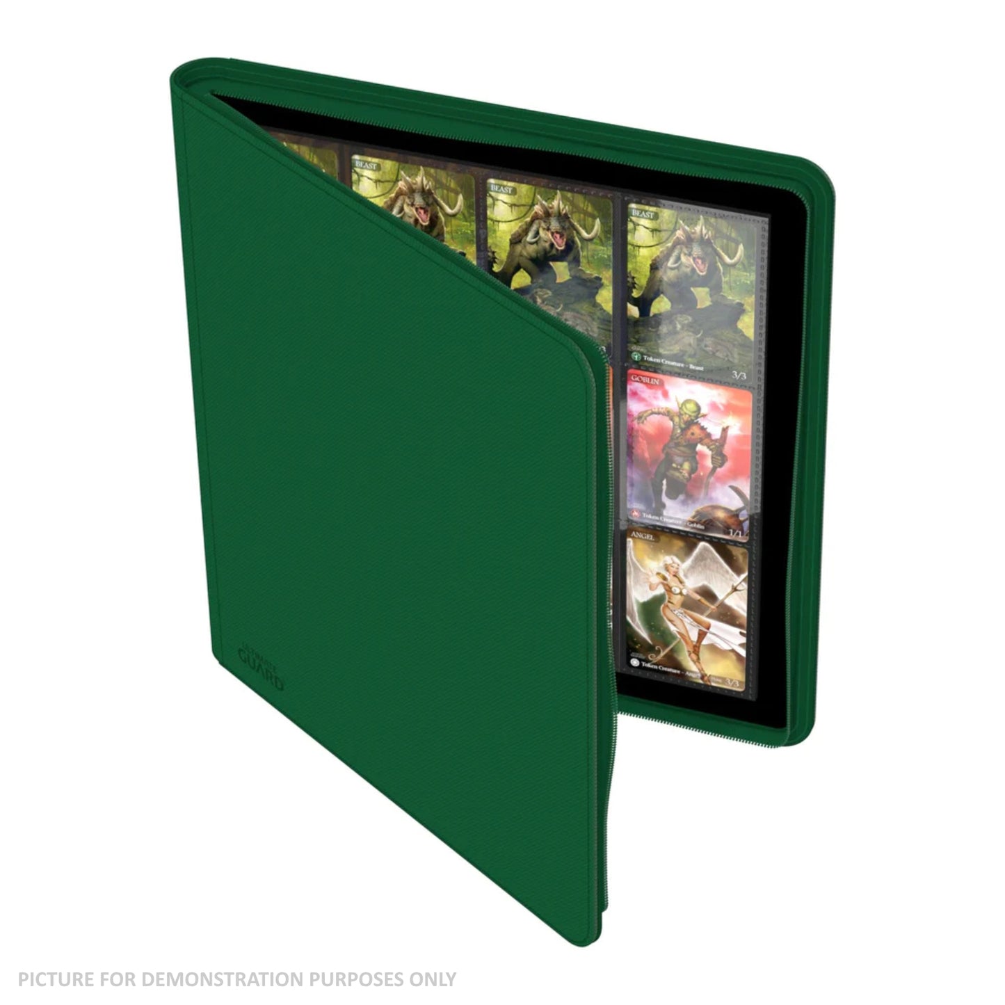 Ultimate Guard - 24 pocket Quadrow Zipfolio Xenoskin - GREEN