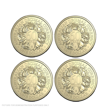 2026 Royal Australian Mint $1 Privy Mark Uncirculated 4-Coin Set - 60th Anniversary of Decimal Currency