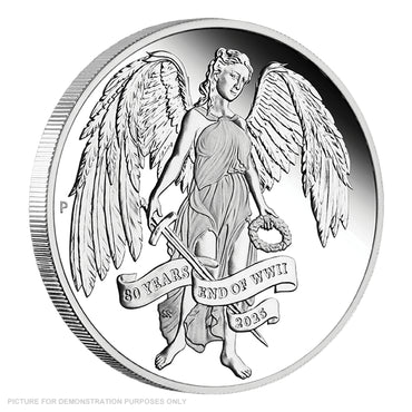 2025 Perth Mint 80th Anniversary End of WWII - Winged Victory - 1oz Silver Proof Coin
