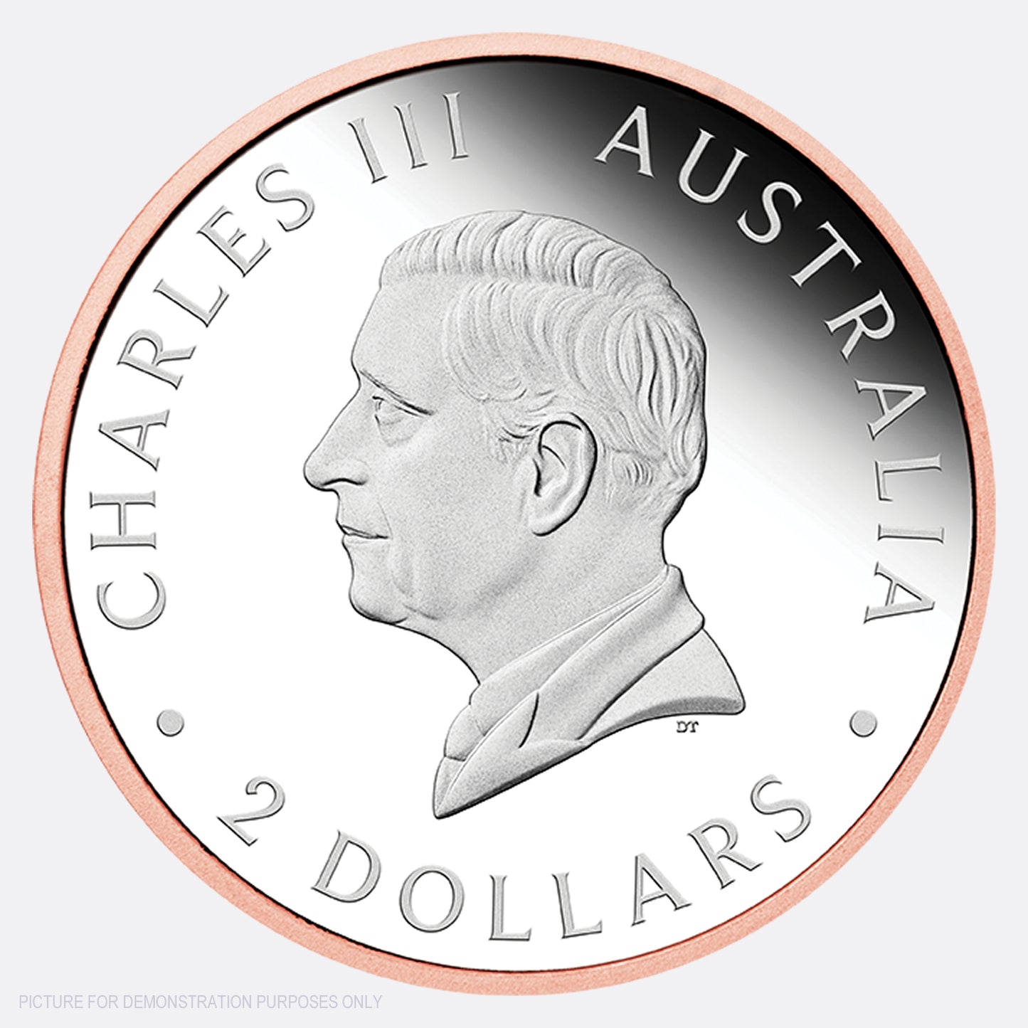 2025 Perth Mint 2oz Silver Proof Rose Gold Gilded Ultra High Relief Coin - Wedge-Tailed Eagle
