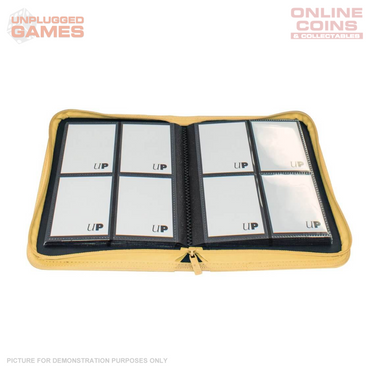 ULTRA PRO Binder - Vivid 4-Pocket Zippered Pro-Binder - YELLOW
