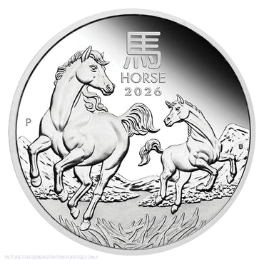2026 Perth Mint Year of the Horse Australian Lunar Series III - 1/2oz Silver Proof Coin