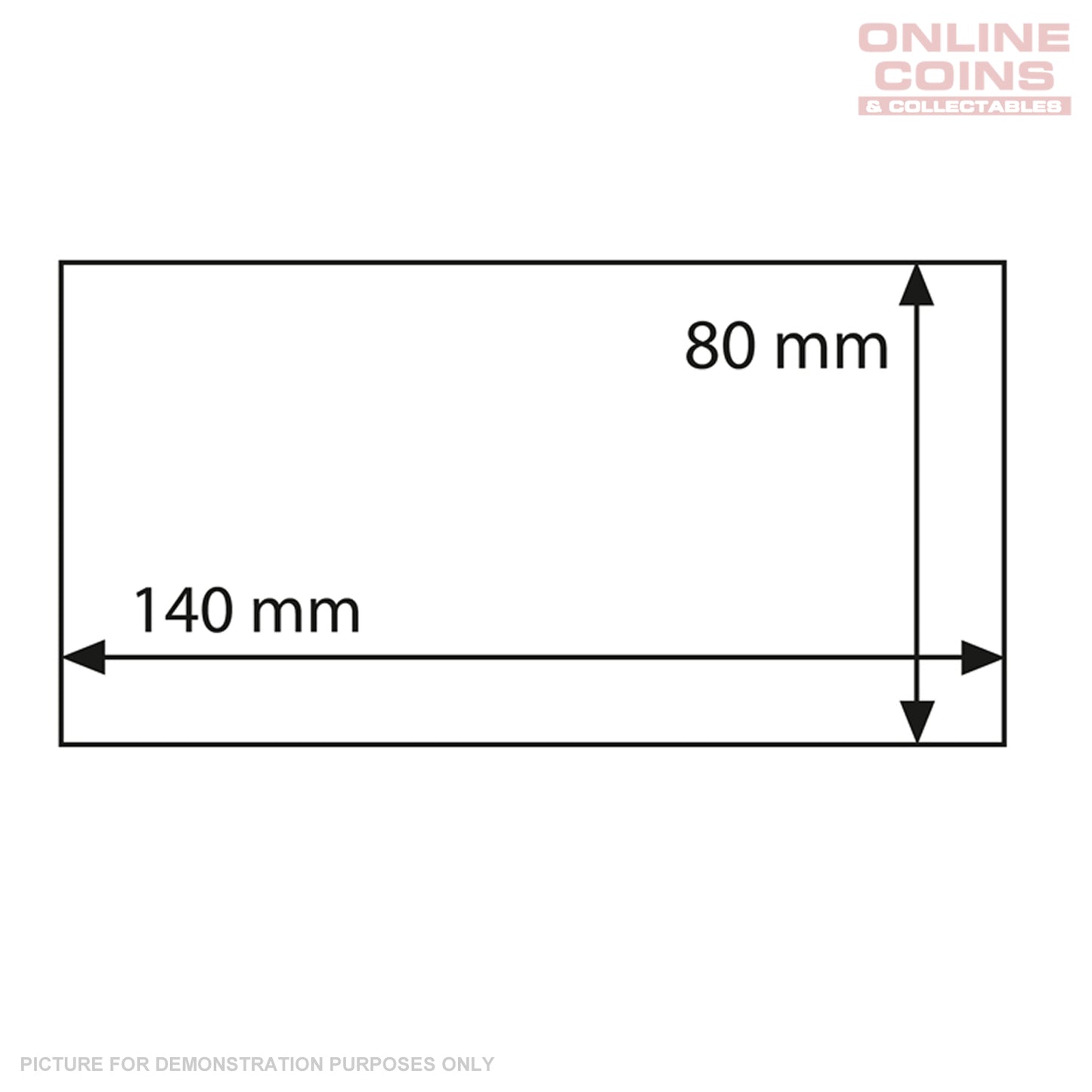 Lighthouse BASIC Banknote Sleeves - 140 x 80mm - ARCHIVAL SAFE - Pack of 50