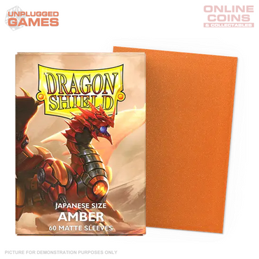 Dragon Shield 60 Japanese Size Card Sleeves - Matte Amber