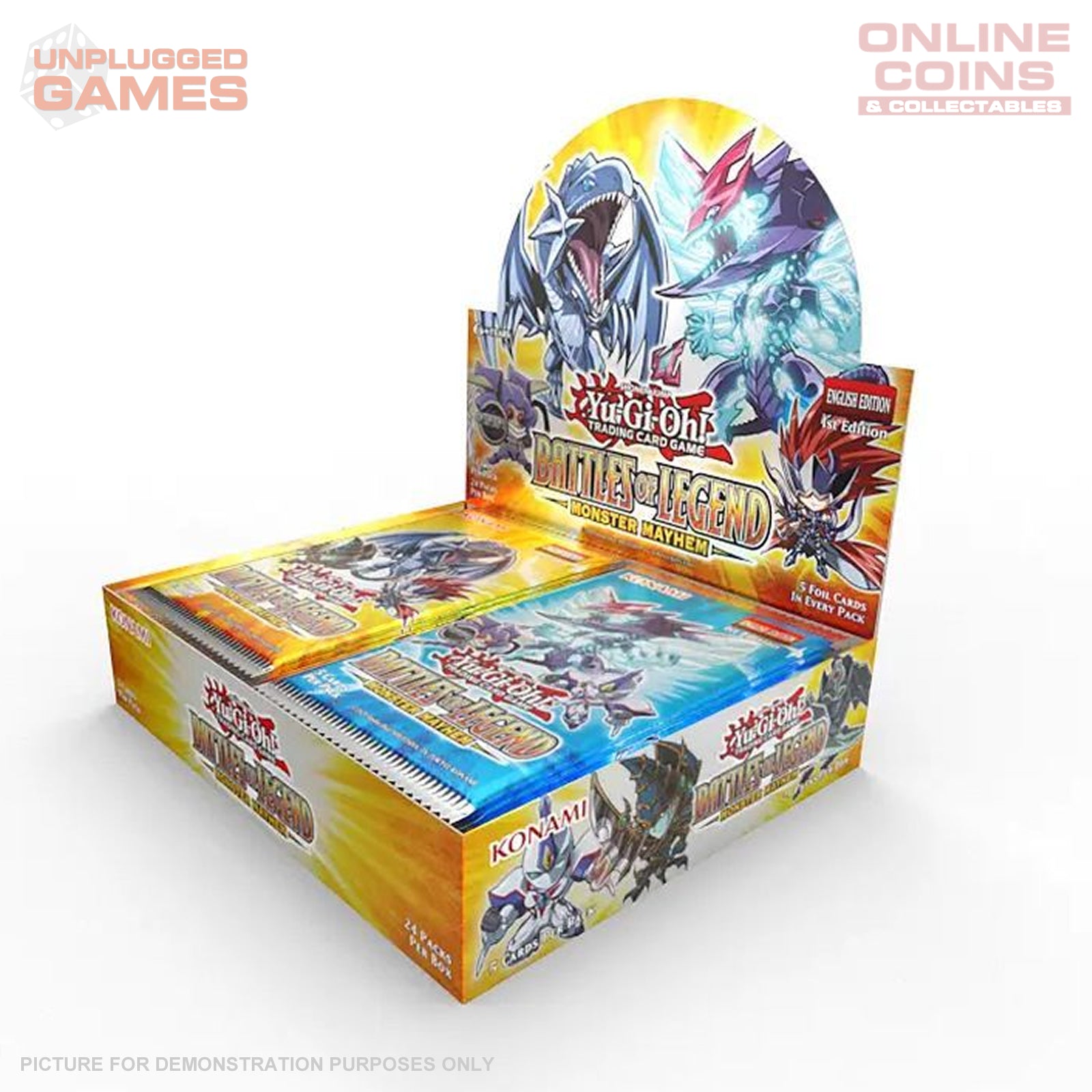 Yu-Gi-Oh! - Battles of Legend: Monster Mayhem SEALED Booster Box (24 B Online Coins and Collectables Yu-Gi-Oh! - Battles of Legend: Monster Mayhem SEALED Booster Box (24 B Online Coins and Collectables
