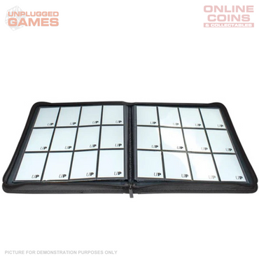 Ultra Pro Vivid 12 Pocket Zippered PRO Binder - BLACK