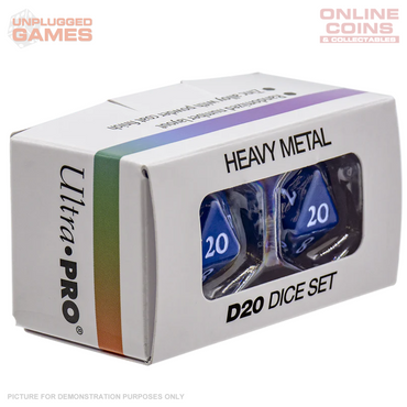 VIVID Heavy Metal D20 Dice - BLUE