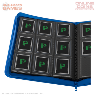 Palms Off Gaming Collector's Series Top Loader Zip Binder - 9 Pocket - Blue