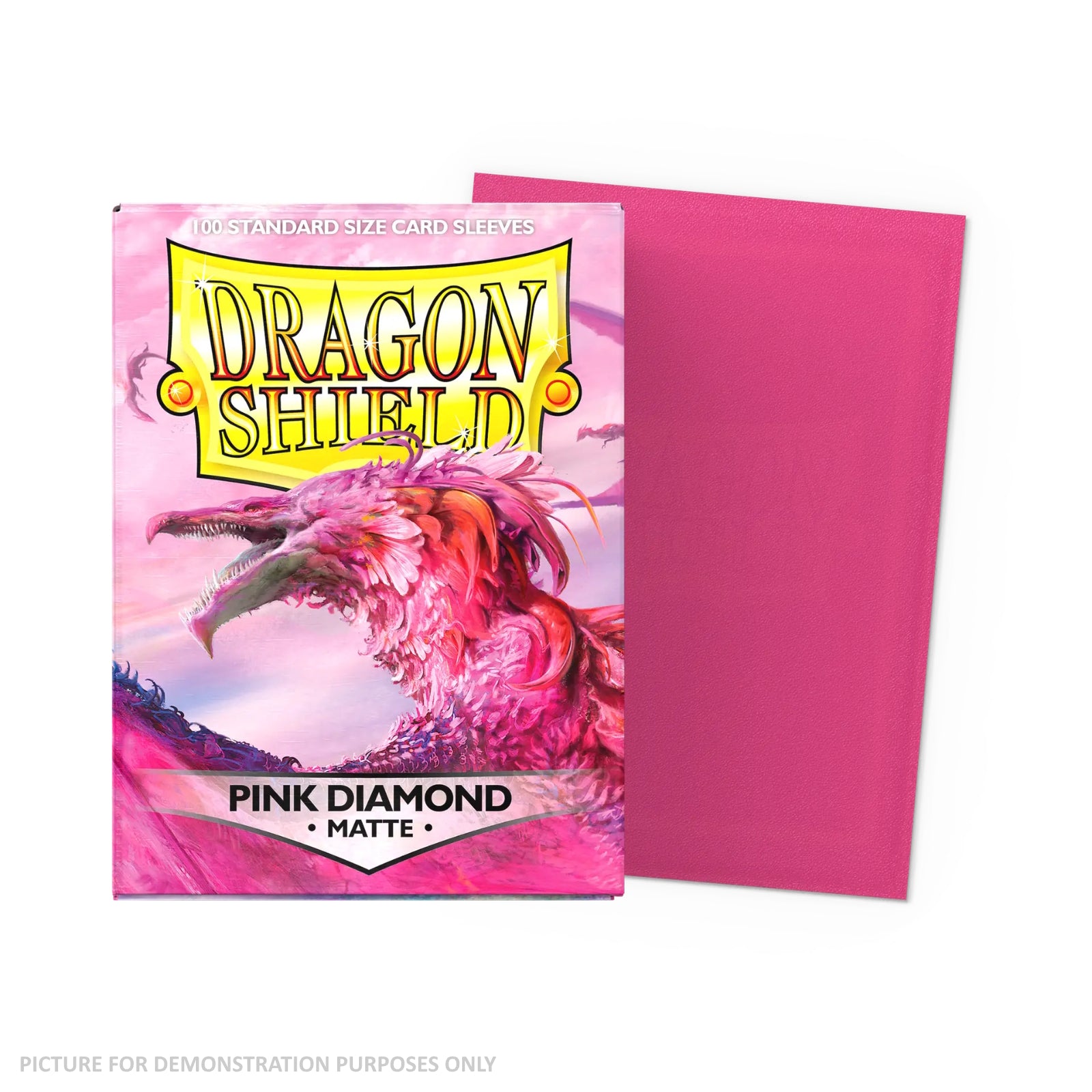 Dragon Shield 100 Standard Size Card Sleeves – Matte – Pink Diamond