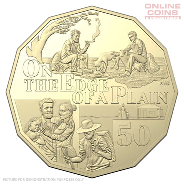 2022 50c AlBr Uncirculated Carded Coin - On The Edge Of A Plain